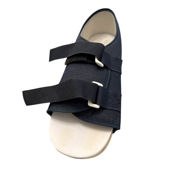 Post-Op Shoe With Adjustable Straps For Recovery Unisex Navy & Tan Design - Picture 2 of 5